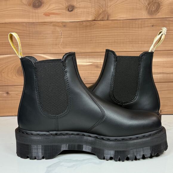 Dr Martens 2976 Quad Chelsea Boots Platform Black Womens Size 11 - Mens 10 Vegan - Picture 15 of 15